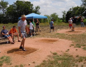 Washer-pitching-tournament-at-the-Good-Luck-Grill Washer pitching tournament at the Good Luck Grill