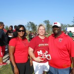 GLG owner Shana Whiteley with Manor Mustang Coach Sadd Jackson wife Mrs. Jackson